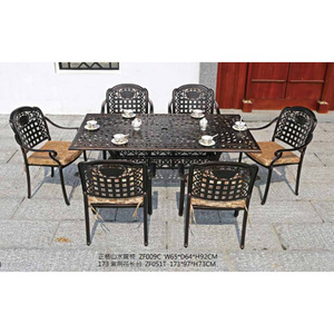 Hot selling new outdoor courtyard garden tables and chairs, high-quality waterproof cast aluminum dining tables and chairs