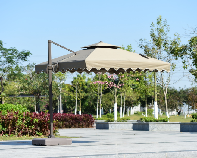 Sun Garden Umbrella Set 3m Sunshade Hanging Outdoor Square Beach Umbrella