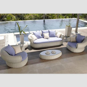 Chinese manufacturers sell outdoor courtyard rattan sofas and table sets of furniture