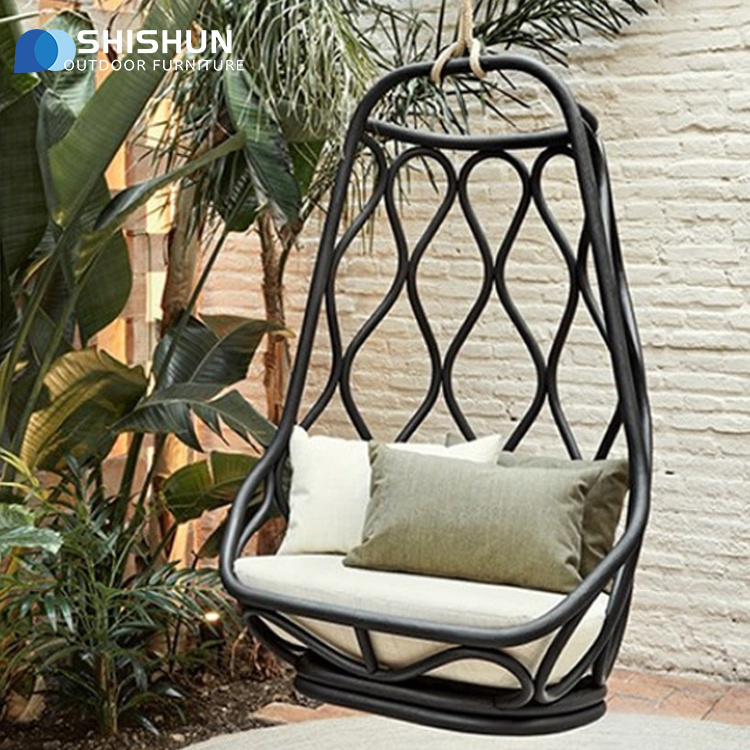 Simple Modern Outdoor Indoor Swing Patio Balcony Deck Swing Chair Garden Villa Park Popular model Hanging or Stand