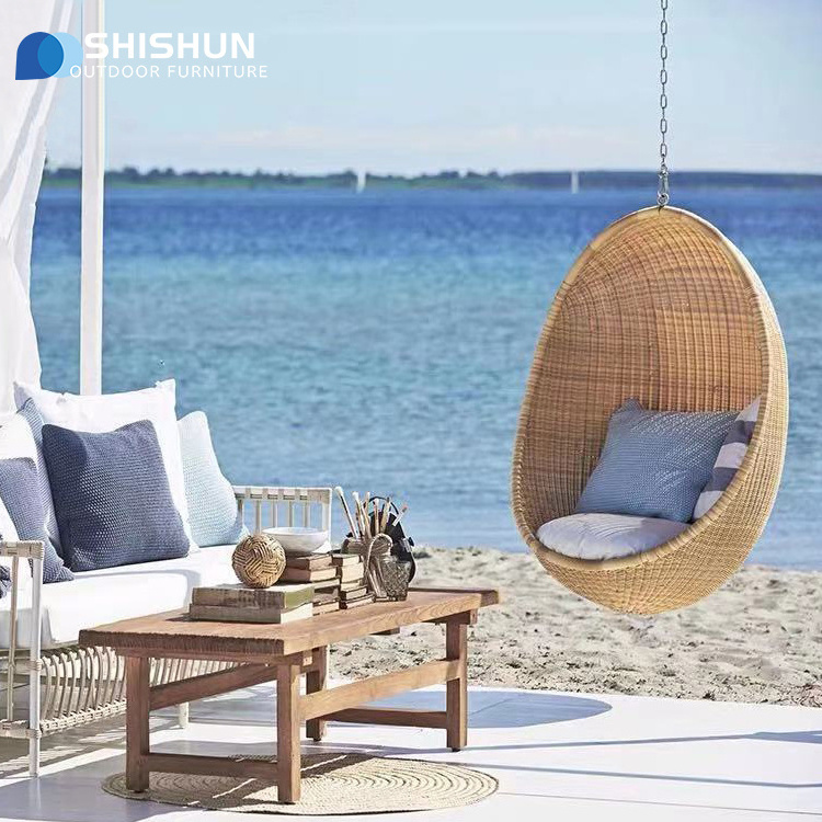 Modern and creative outdoor metal decorative arts circular hanging nest swing balcony garden swing chair