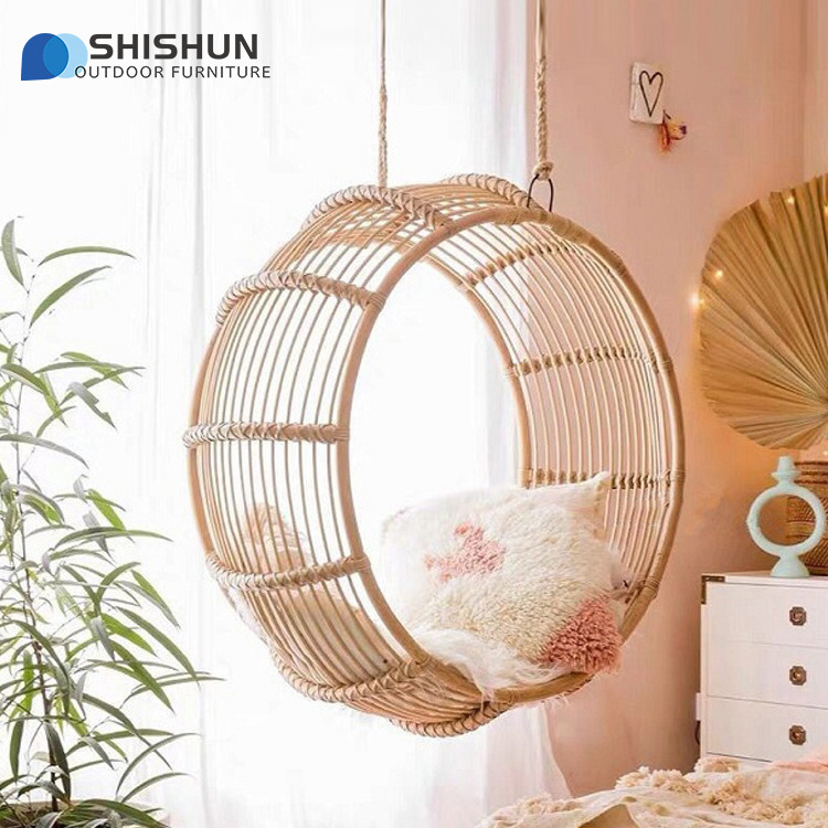 Outdoor balcony rattan hanging chair courtyard family hanging basket indoor balcony family leisure swing