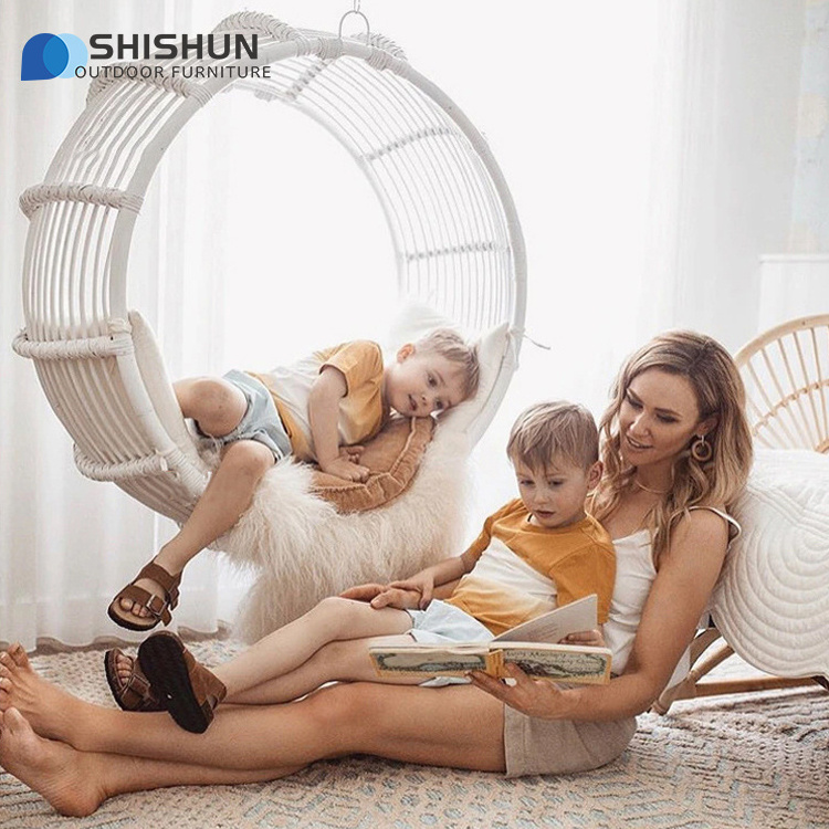 Outdoor balcony rattan hanging chair courtyard family hanging basket indoor balcony family leisure swing