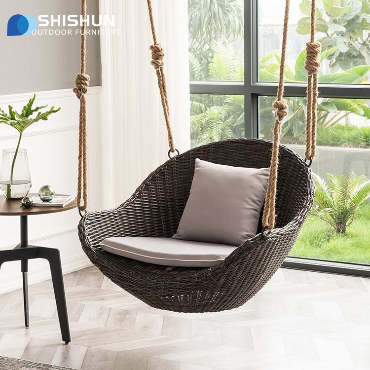 Balcony hanging basket outdoor swing home leisure indoor chair slacker sofa rattan woven hammock hanging rocking chair