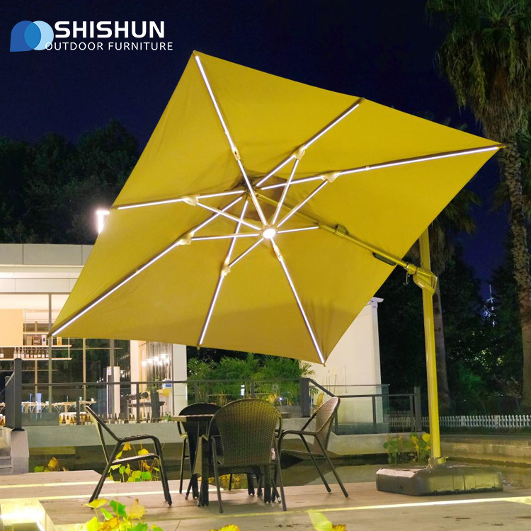 Outdoor Garden Patio Cafe Hotel luxury commercial umbrella large Roman parasol furniture