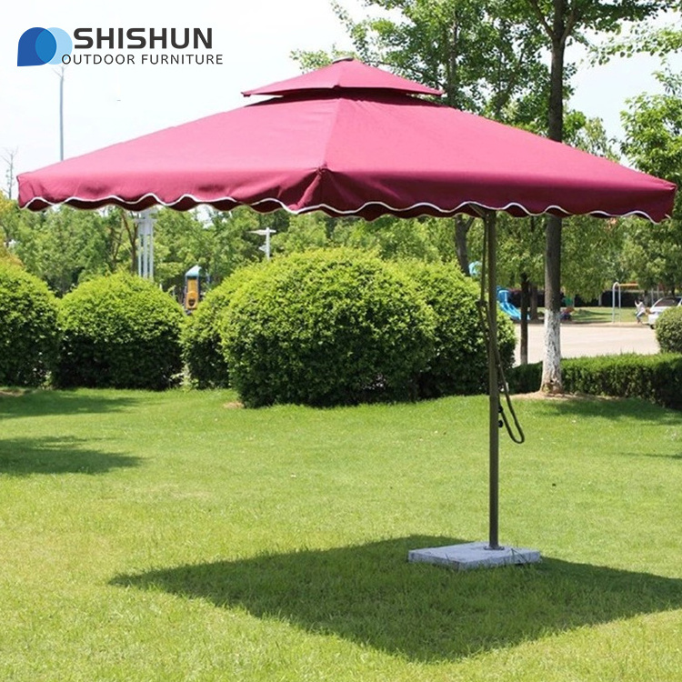 Outdoor furniture courtyard fabric waterproof cantilever garden umbrella 8 rib parasol patio umbrella