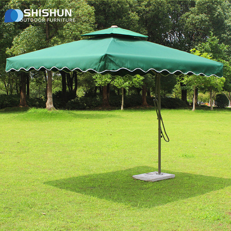 Outdoor furniture courtyard fabric waterproof cantilever garden umbrella 8 rib parasol patio umbrella