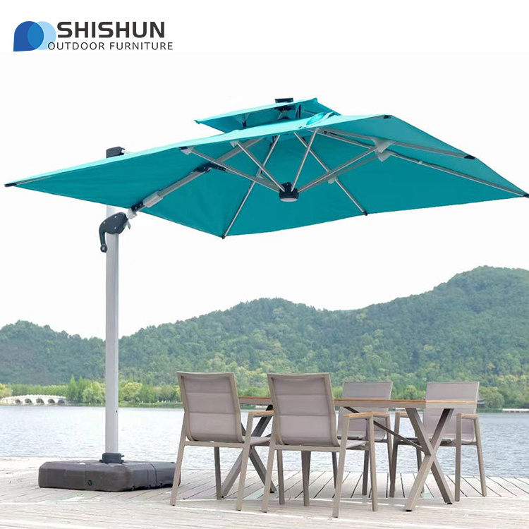 Multi-functional umbrella durable sun umbrella large rust-proof all-weather garden umbrella furniture parasol