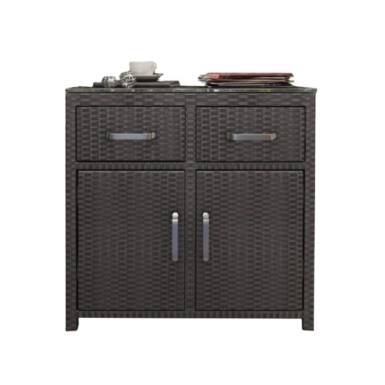 Outdoor Rattan storage lockers shoe cabinets balconies patio furniture cabinets hotel and restaurant storage cabinets