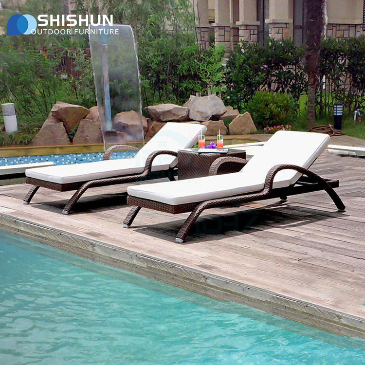 PE rattan outdoor courtyard Villa Swimming Pool Garden Beach Sunshine Leisure Deck Chair