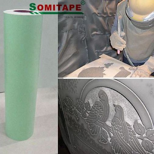 SOMI TAPE SH3035 Strong Adhesive Good Performance PVC Sandblast Stencil for Masking