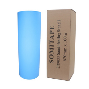 SH3035 High adhesive Sandblasting Film/Sandblast Mask/Sandblasting Stencil for Stone Engraving SOMITAPE