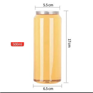 Wholesale clear 50g 250 ml 350ml 500ml fruit juice cans custom empty aluminum drink soda juice cans sugar juice can with lid