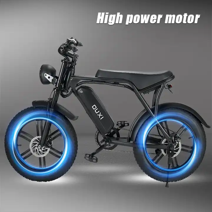 2023 OUXI V8 Electric Dirt Bike with 48V Rechargeable Battery Original US Warehouse 20 Inch Fat Tire Bike for Adults