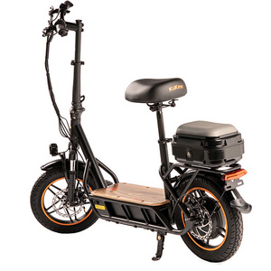 Lady vintage battery travel electric scooter Kukirin C1 Pro  500W 48V 25 Ah 14"  2 wheel mobility scooter with pedals disc brake