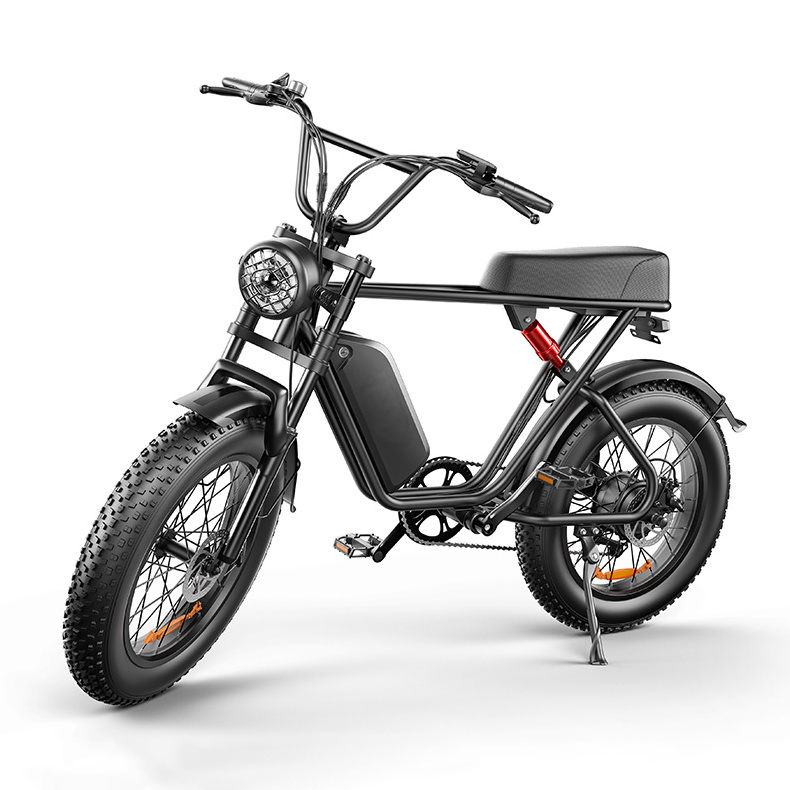 Emoko C91 Electric Super Powerful Max Speed 50km 1000w Motor Adult Bicycle Ele 20 Inch Off Road Fat Tyre 48v 70km Electric Bike