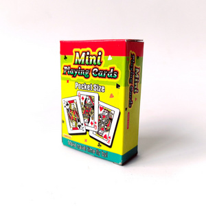 Custom mini playing cards game sexual pocket size flash cards for kids educational cardboard box packaging