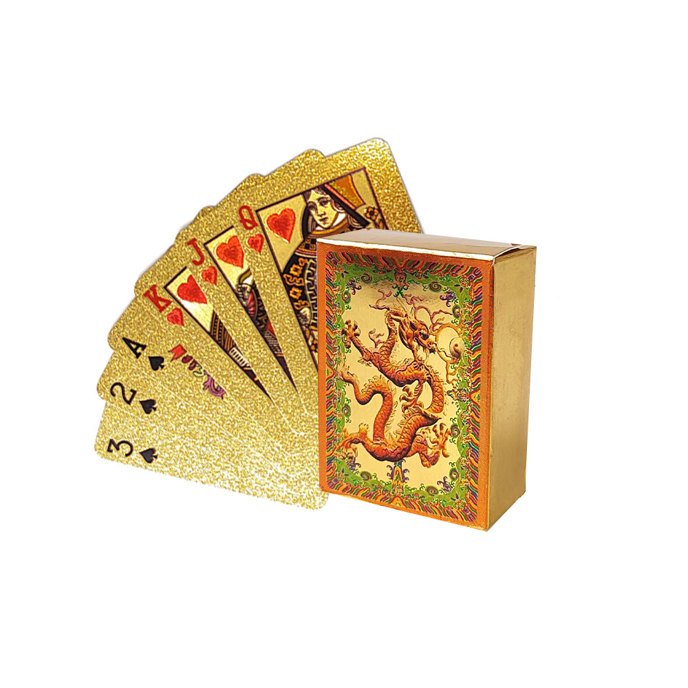 Hot Sale PVC Mini Playing Cards Custom Convenience Travel Board Game Poker Cards Plastic Gold Playing Card