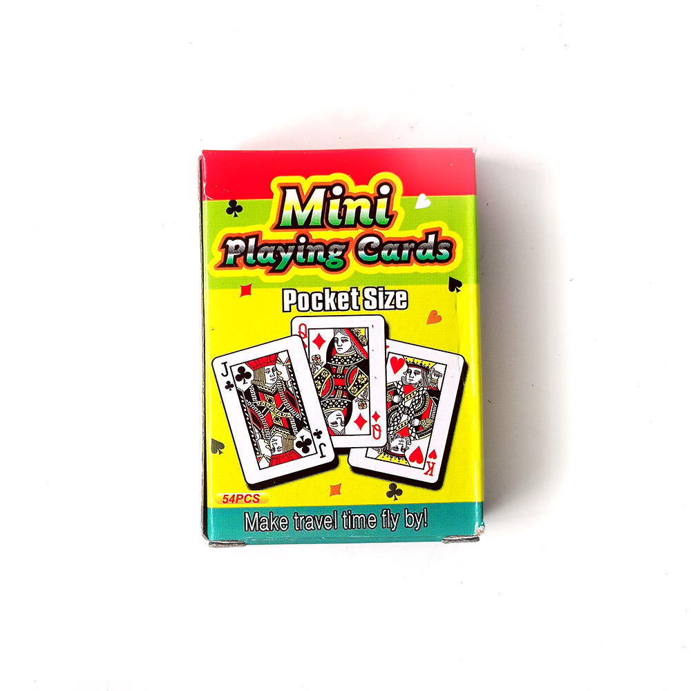 Custom mini playing cards game sexual pocket size flash cards for kids educational cardboard box packaging