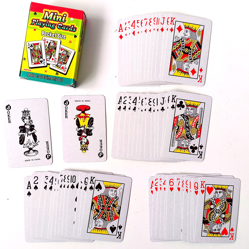 Custom mini playing cards game sexual pocket size flash cards for kids educational cardboard box packaging