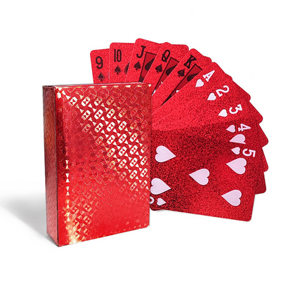 New Quality Plastic PVC Poker Smooth Waterproof Playing Cards Gold Foil Gift Durable Custom Playing Card