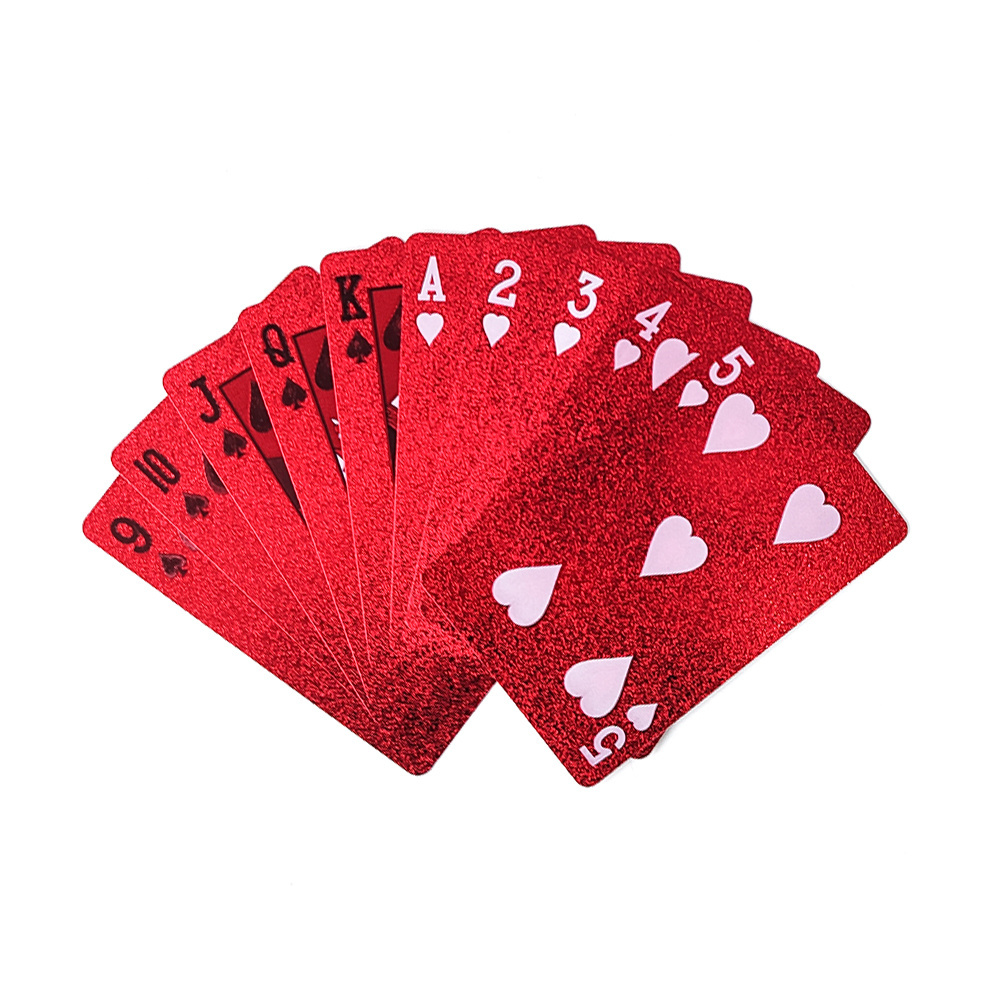 New Quality Plastic PVC Poker Smooth Waterproof Playing Cards Gold Foil Gift Durable Custom Playing Card