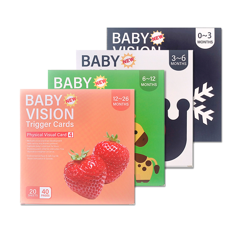 Hot early education 0~3 months baby  black and white vision trigger card games flash cards/cognitive cards