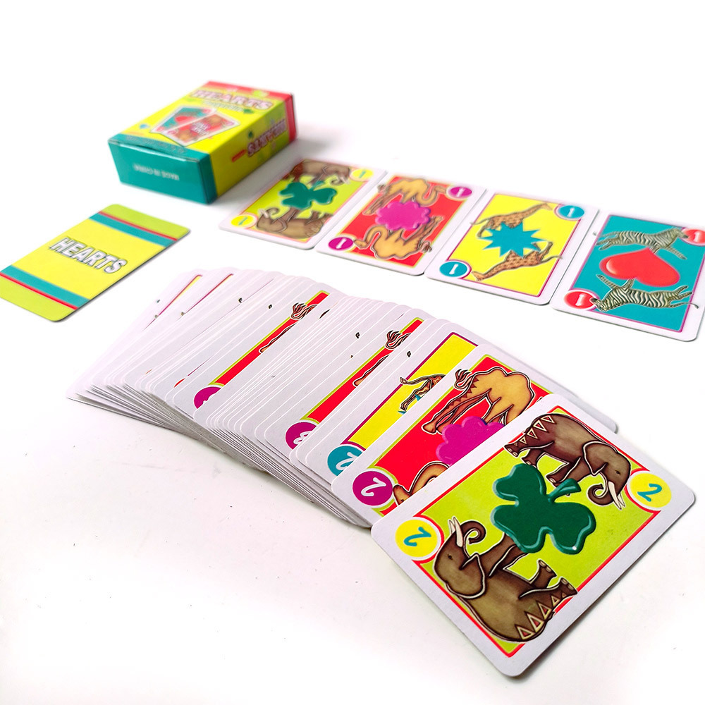 Animal card game one piece card game pocket size flash cards toys for 3+ age kids custom paper packaging box