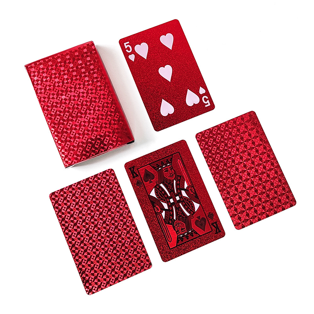 New Quality Plastic PVC Poker Smooth Waterproof Playing Cards Gold Foil Gift Durable Custom Playing Card