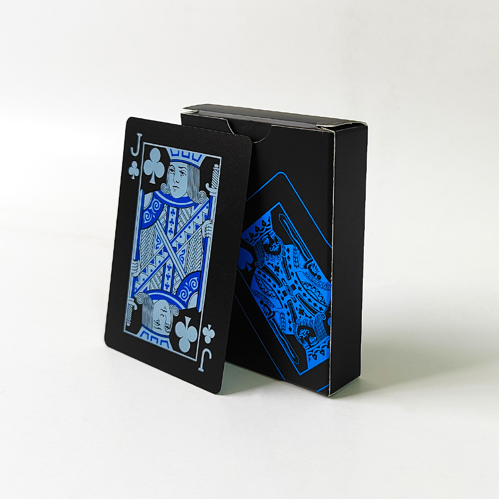 PVC Waterproof Sublimation Playing Card With Box Entertainment Dull Polish Poker Cards Black Playing Cards