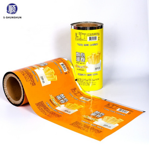 Printed Roll Stock Custom Food Grade Laminated Sachet Plastic Food Packaging Roll Film For Cookie Snack Packaging