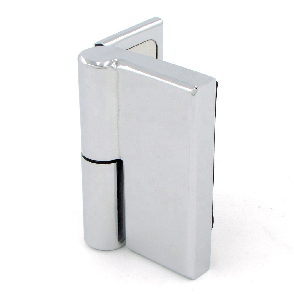 Metal brass shower hardware fitting 90 degree wall to glass square bevel glass door lifting hinge