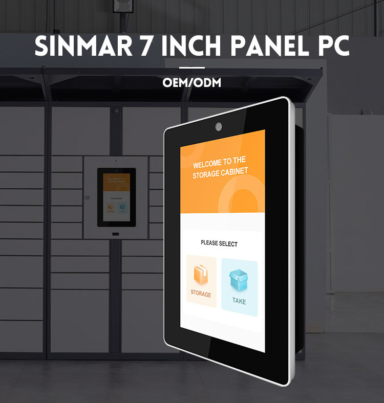 Sinmar 7 Inch Android All In One Touchscreen Computer Industrial Panel Pc For Cnc Machine Smart Locker Vending Payment Kiosk