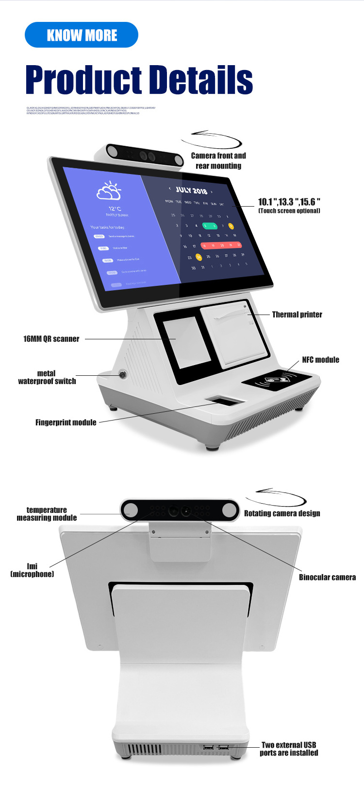 desktop self service check in checkin machine smart Hospital church hotel airport visitor management self registration kiosk