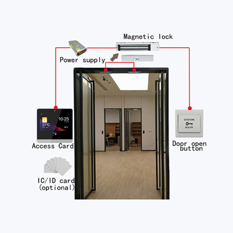 Sinmar Touch Screen Face Recognition Employee Biometric Attendance Access Control Time Recording Digital Time Recorder Machine