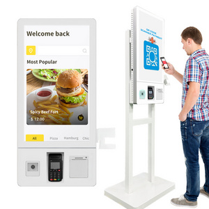 automated restaurant meal parking ticket payment vending machine self-service automatic queue ticketing dispenser order kiosk