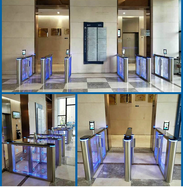 Tripod Turnstile Gate Price Face Recognition Thermal Detection Gym Biometrics Access Control Swing Turnstile