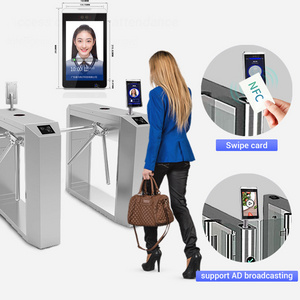 Tripod Turnstile Gate Price Face Recognition Thermal Detection Gym Biometrics Access Control Swing Turnstile