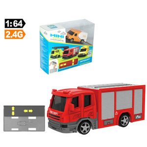 SINOVAN 2.4G 1:64 RC mini car toys with lights  Radio Control Toys rc fire truck