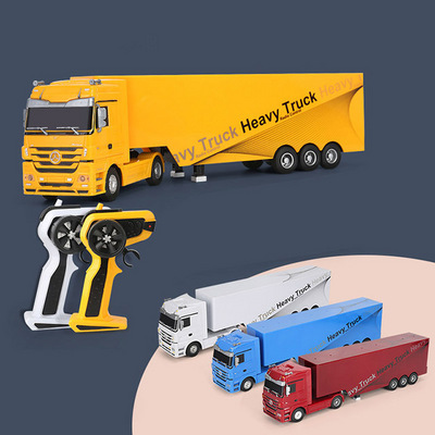 SINOVAN 2.4G plastic license 1:32 big rc truck and trailer with rechargeable battery rc truck trailer