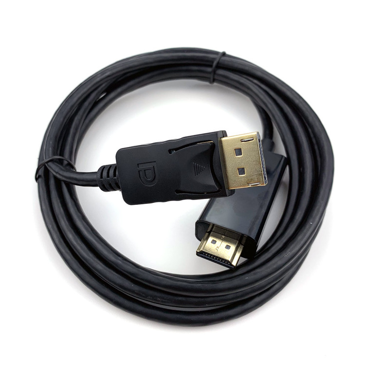 SIPU Customized High Quality DP to HDMI Male to Male Adapter Converter Cable 4K 30Hz 1.8m Display Port to HDMI Supported