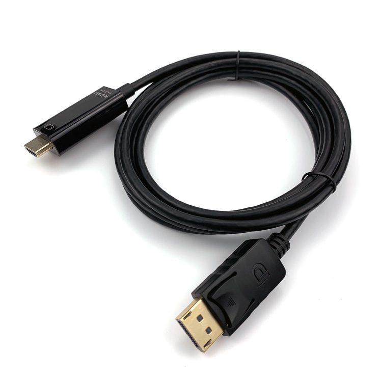 SIPU Customized High Quality DP to HDMI Male to Male Adapter Converter Cable 4K 30Hz 1.8m Display Port to HDMI Supported