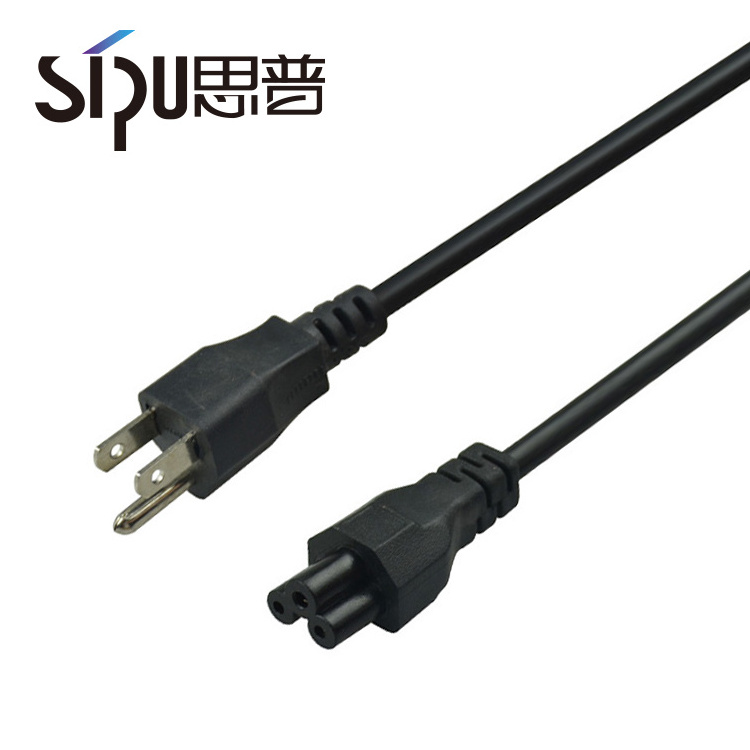 SIPU high quality 220v USA ac power cord 3 pin plug pc projector computer power cable us