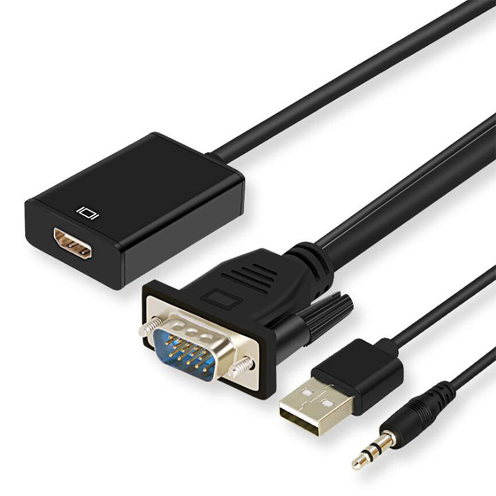 SIPU hot selling male to female vga to hdmi converter tape to power audio vga to hdmi cable