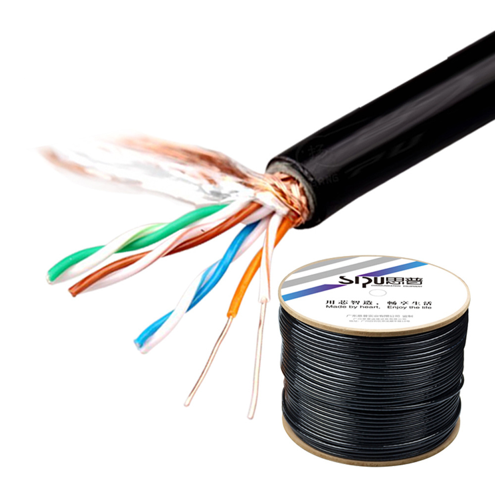 cat5 UTP cat5e copper 24AWG double jacket PVC PE jacket cat 5e outdoor telephone network CAT 5 cable