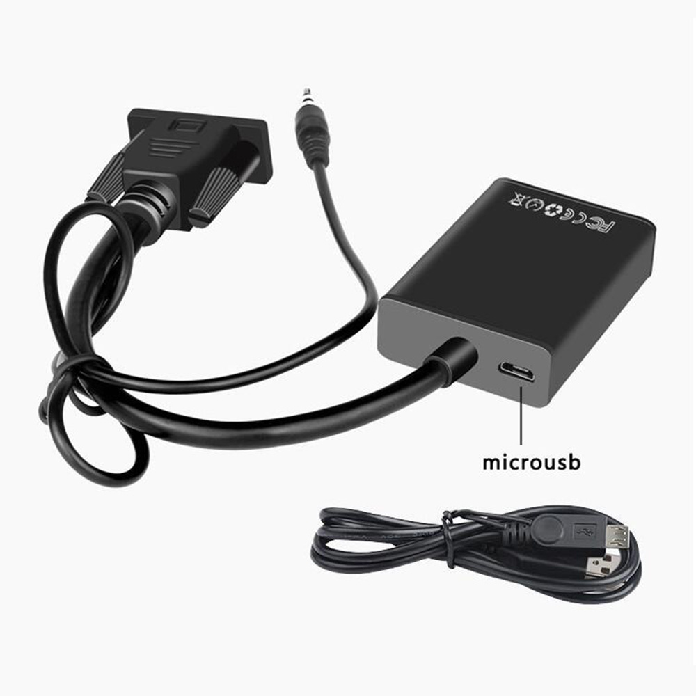 SIPU hot selling male to female vga to hdmi converter tape to power audio vga to hdmi cable