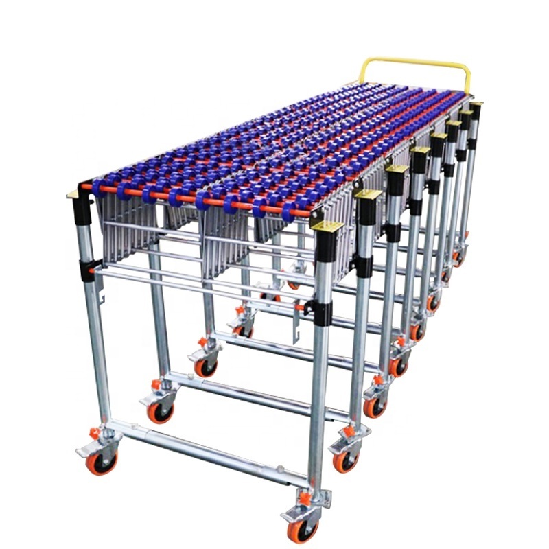 SJB Automatic Unloading Artifact Expandable Mobile Roller Conveyor Manufacture Supply  for Truck loading