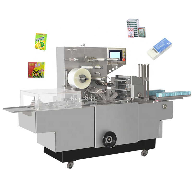 SJBAutomatic Tea Box Playing Card Wrapping Cosmetic Overwrap Packing Machine Perfume Cellophane Overwrapper Machine