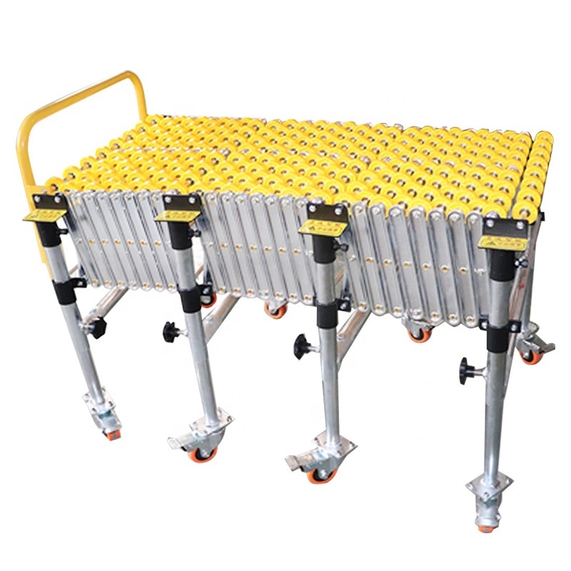 SJB Automatic Unloading Artifact Expandable Mobile Roller Conveyor Manufacture Supply  for Truck loading