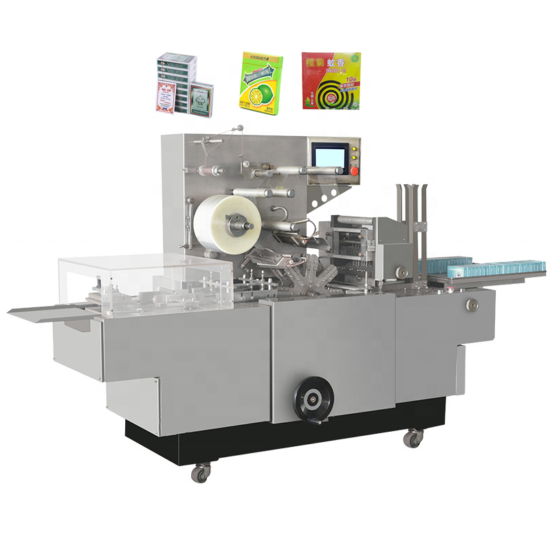 SJBAutomatic Tea Box Playing Card Wrapping Cosmetic Overwrap Packing Machine Perfume Cellophane Overwrapper Machine